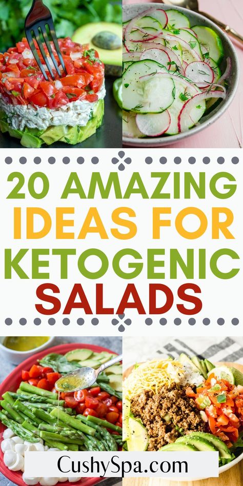 Lose weight on the keto diet with these nutritious salad recipes. These ketogenic salad ideas are healthy, filling and will help you get into ketosis. Keto Salad Recipes, Keto Salad, Keto Diet List, Low Carb Pasta, Diet Breakfast Recipes, Ketogenic Diet Meal Plan, Salad Ideas, Delicious Lunch, Best Keto Diet