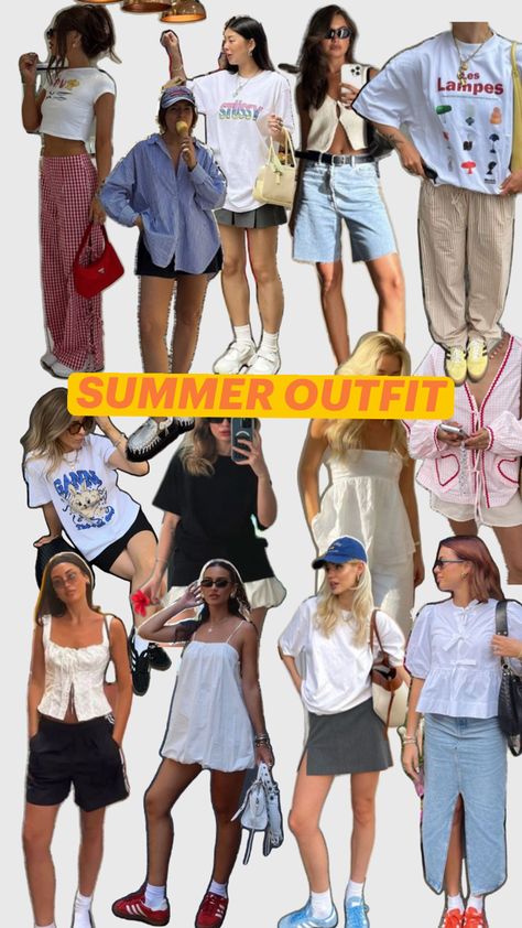 Looks for your summer vacation #summervacation #summeroutfit #summerlook #summer #outfit #inspo #summerinspo #summergirl #fashiongirl Dance Style Outfits, Summer Trends Outfits, Dance Fashion, Summer Trends, Casual Style Outfits, College Outfits, Spring Summer Outfits, Cute Casual Outfits, Summer Outfit