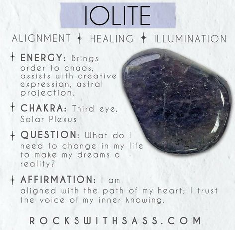 I Am Aligned, Iolite Crystal, Healing Wounds, Inner Knowing, Healing Light, Crystals Healing Properties, Spiritual Crystals, Crystal Healing Stones, Crystal Magic