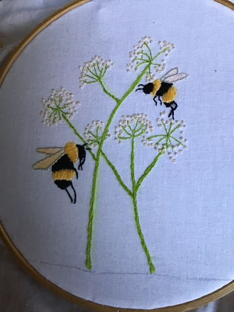 Beanie Embroidery, Embroidery Quilt, Bee Painting, Fancy Shirt, Primitive Patterns, Bee Embroidery, Flowers Embroidery, Embroidery Flowers Pattern, Sewing Embroidery