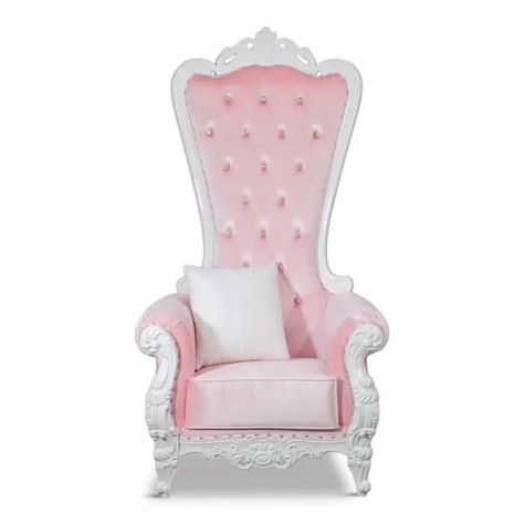 Sweetheart Throne Chair — Beyond Tent Princess Chair, Portable Dance Floor, Quinceanera Pink, Fancy Chair, Pink Quince, Wood Folding Chair, Iconic Chairs, Throne Chair, Pipe And Drape