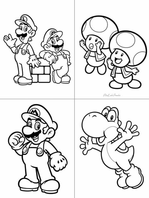 Kids Colouring Printables, Mario Brothers Birthday Party, Super Mario Coloring Pages, Super Mario Bros Party, Mario E Luigi, Mario Bros Party, Super Mario Birthday Party, Mario Coloring Pages, Mario Birthday Party