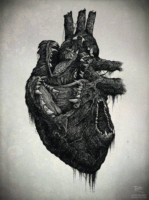 A heart that bites Tma Aesthetic, Scared Heart, John Bauer, Art Ancien, Human Heart, Heart Art, Horror Art, Dark Art, Art Tattoo