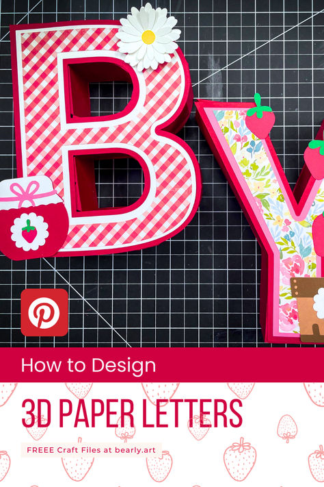 We'll show you how to design stunning 3D letters using Cricut Design Space. Whether you're creating room/home decor, personalized gifts, or unique signage, 3D letters add a great project. Follow along with our easy, step-by-step guide and start crafting like a pro! Summer Paper Crafts, 3d Letters Tutorial, 3d Paper Letters, 3d Letters Decoration, Letters Tutorial, Unique Signage, Paper Letters, Paper 3d, Using Cricut