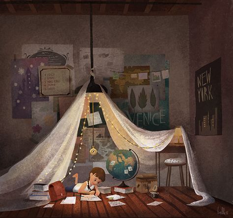 Zombie Drawings, Bedroom Illustration, Book Illustration Layout, Book Illustration Design, Everyone Has A Story, Background Cartoon, Story Books Illustrations, Illustration Art Kids, Picture Books Illustration