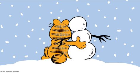 Garfield Wallpaper, Garfield Pictures, Garfield Images, Christmas Desktop Wallpaper, Garfield Christmas, Garfield The Cat, Thanksgiving Cartoon, Garfield Cartoon, Winter Drawings