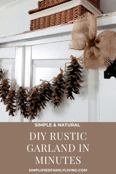 Use metallic colors like rose gold, brass, or matte black in your ornaments and decor. These can add a chic touch to your Christmas tree or mantel. Pinecone Garland Diy, Natural Christmas Tree Ideas Rustic, Make Garland, Earth Decor, Natural Garland, Pine Cone Garland, Rustic Garland, Fall Crafting, How To Make Garland