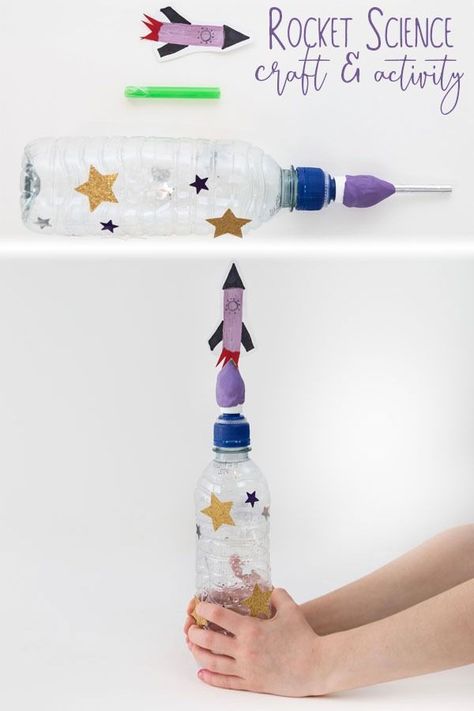 Create and use this rocket to investigate flight in rockets with a simple STEAM activity that your kids will love.  #STEAM #STEM #RocketScience #SpaceActivities #handsonlearning #rainydaymum Kids Rocket Craft, Flight Activities For Kids, Steam Experiments, Steam Kids, Rocket Craft, Space Activities For Kids, Space Crafts For Kids, Steam Activity, Bottle Rocket