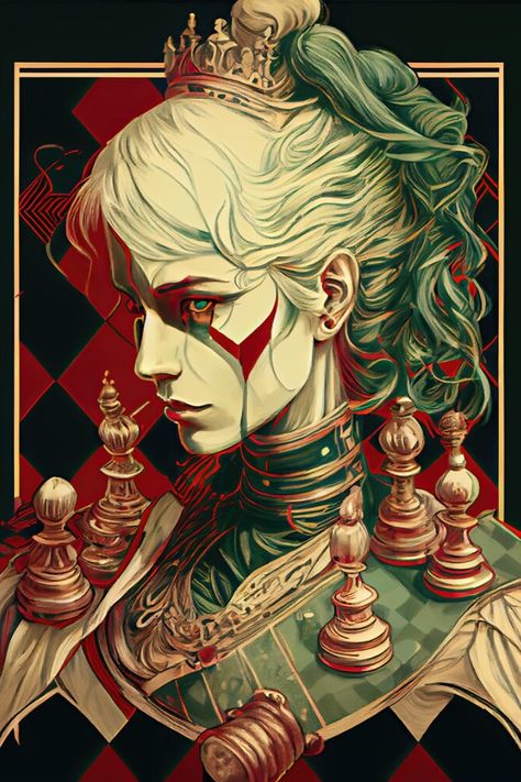 Queen Chess Piece Art, Chess Aesthetic Drawing, Chess Queen Drawing, Queen Chess Piece Aesthetic, Chess Queen Art, Kings And Queens Art, Queen In Chess, Queen Character Design, Queen Painting