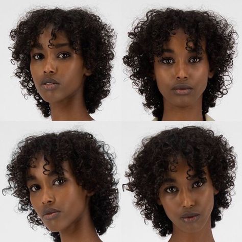 Black Short Hairstyles Curly, Curly Hair Mullet Black Women, Black Curls Hairstyles, Short Curly Hair Fringe, Somali Hairstyles, Curly Short Hairstyles With Bangs, Curly Wolf Cut Black Women, Black Short Curly Hairstyles, Curly Mullet Black Women