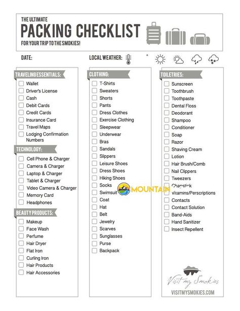 The Ultimate List of Smoky Mountain Vacation Packing Tips #vacationpackinglist Check more at https://www.mountainblog.mertcanfirat.com.tr/the-ultimate-list-of-smoky-mountain-vacation-packing-tips/ Smoky Mountain Vacation Outfits, Packing List Mountains, Mountain Vacation Packing List, Mountain Vacation Outfits, Trip Necessities, Weekend Trip Packing, Road Trip Necessities, Vacation Packing Tips, Beach Tips