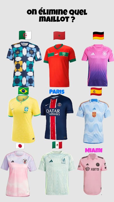 On élimine quel maillot #concept #football #maillot ❤️ Football Outfits, Different Styles, Cute Pictures, Jogging, Girl Outfits, Tee Shirts, Zara, Football, Adidas