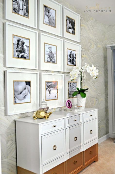 Want to give those plain old IKEA frames a little extra bit of pizazz? Here are seven creative (and inexpensive!) ways to dress them up. Ikea Picture Frame, Ikea Pictures, Photo Wall Gallery, Diy Picture Frames, Ikea Frames, Gallery Wall Decor, Gallery Walls, Wall Gallery, Picture Frame Wall