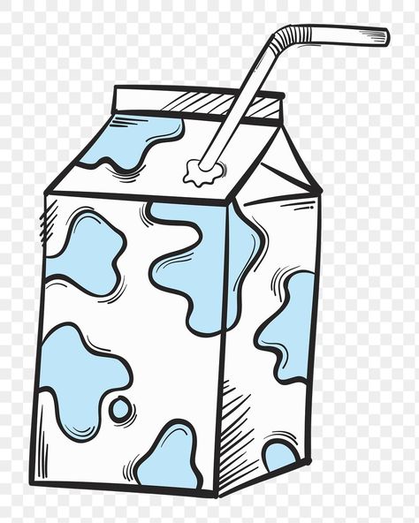 Milk Box Tattoo, Milk Box Drawing, Milk Sketch, Straw Illustration, Anime Environment, Milk Illustration, Milk Drawing, Hand Art Kids, Box Cartoon