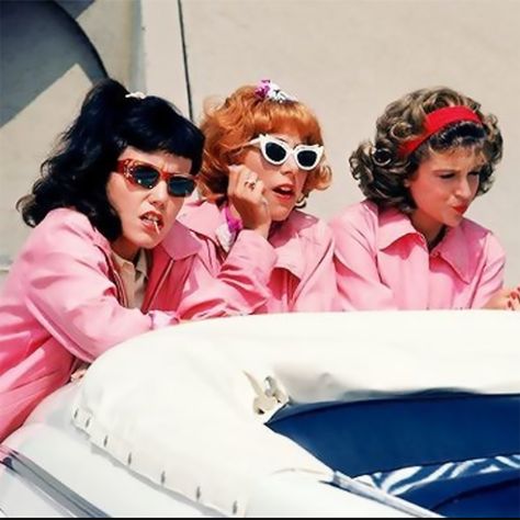 Pink Ladies for #FriendshipFriday Grease Aesthetic, Pink Ladies Grease, Grease Movie, I Love Cinema, 80s Aesthetic, Pink Lady, Photo Wall Collage, Picture Collage, Iconic Movies