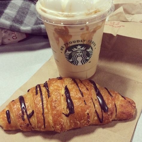 oh my goodness Starbucks Chocolate Croissant, Starbucks Images, 2018 Aesthetic, Starbucks Chocolate, 2014 Vibes, Chocolate Pastry, 2014 Tumblr, Chocolate Croissant, Dream Cottage