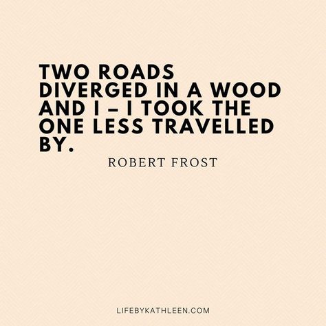 Two roads diverged in a wood and I – I took the one less traveled by - Robert Frost #quotes #robertfrost #lesstravelled #roadnottaken #poem #poetry Unique Charcuterie Board Ideas, Frost Quotes, Girls Night Cocktails, Unique Charcuterie Board, Unique Charcuterie, Two Roads Diverged, Camp Quotes, Robert Frost Quotes, Cocktails And Mocktails