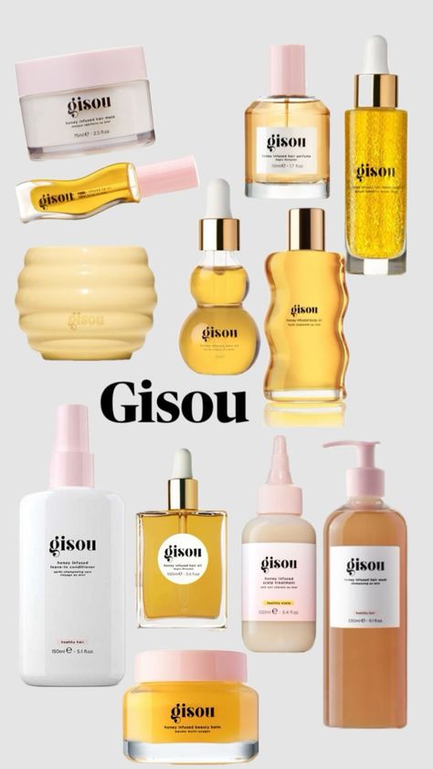 Idea from @melodyslays0129 #gisou #hair #gisoulipoil #gisouhair Gisons Oil, Gisuo Products, Gisou Hair Perfume, Gisou Products, Face Makeup Routine, Gisou Hair, Sephora Skin Care, Skincare Brands, Body Hygiene