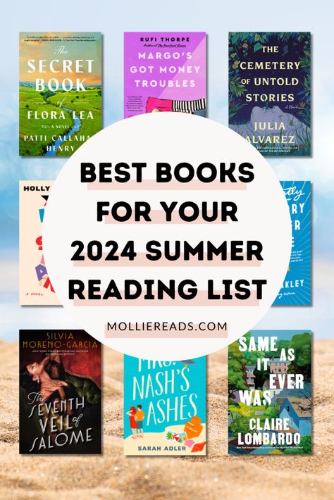 36 Best Books for Summer Reading in 2024 - Mollie Reads Summer Reads 2024, Best Books 2024, Spring Reading List, Summer Book List, Books For Summer, Best Classic Books, Best Summer Reads, Reese Witherspoon Book Club, New Romance Books