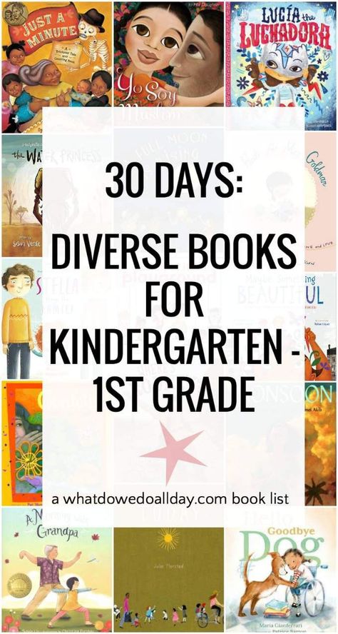 One month of reading. Diverse books for kindergarten and 1st grade. Ages 4-8. #diversebooks Books Kindergarten, Books For Kindergarten, First Grade Books, Kindergarten Books, Diverse Books, Kindergarten Lesson Plans, Read Aloud Books, Best Children Books, Read Alouds