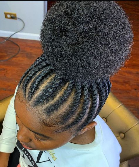 The ultimate afro puff😍✊🏾⁣ ⁣ How gorgeous is this flat twist and puff style by @ibabyhair 👌🏾 It’s all hers and has the perfect shape❤️⁣ Afro Puff Hairstyles, Cabello Afro Natural, Hairstyle Braids, Hair Puff, Twist Ponytail, African Hair Braiding Styles, Ball Hairstyles, Braided Cornrow Hairstyles, Pelo Afro