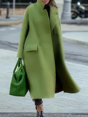 Stylish Winter Coats, Print Outerwear, Look Festival, Sleeve Silhouette, Lapel Coat, Types Of Coats, Loose Coats, Casual Outerwear, Estilo Chic