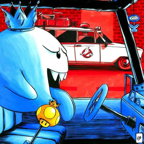 King Boo Mario, Boo Mario, Mario Kart Characters, Mario E Luigi, Mario Fan Art, King Boo, Super Mario Art, Nintendo Art, Mario Art