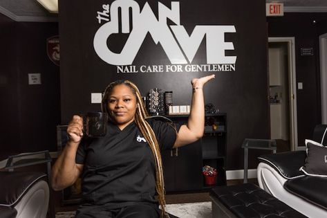 The Man Cave is a nail shop for men that opened in Spartanburg. S.C., to help guys with their pampering needs. The business is owned by Shana Soberanis. Nail School, Men Spa, Massage For Men, Mom Died, Writing A Business Plan, School Nails, Pedicures, Nail Shop, Nail Spa