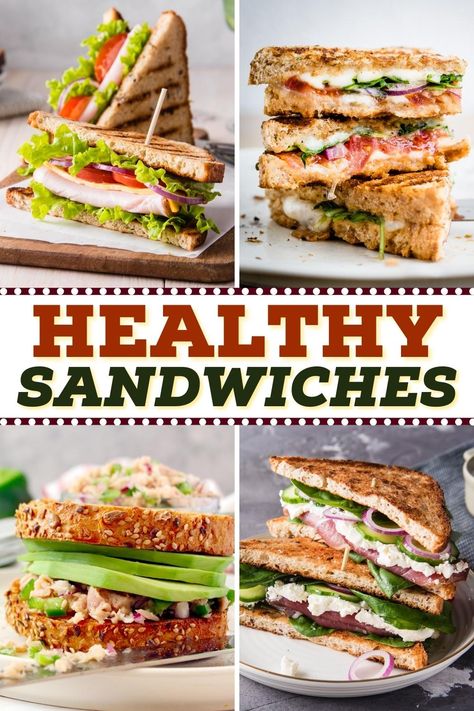 Healthy Sandwiches Easy Healthy Sandwiches Work Lunches, Healthy Lunch Sandwiches For Work, Healthy Club Sandwich, Healthy Sandwiches Recipes, Easy Sandwich Recipes Cold, Easy Healthy Sandwich Recipes, Lunch Ideas Sandwich, Healthy Sandwiches For Lunch, Easy Healthy Sandwiches