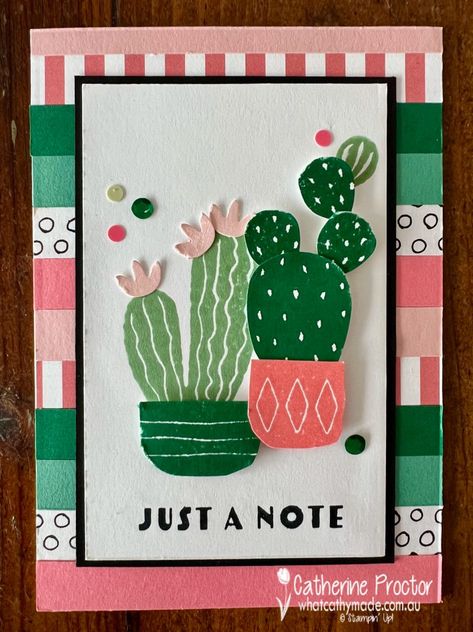 Cactus Cards, Cactus Card, Shaded Spruce, Flowering Cactus, Cards Masculine, Simple Cards Handmade, Stamp Ideas, Blushing Bride, Stampin Up Christmas Cards