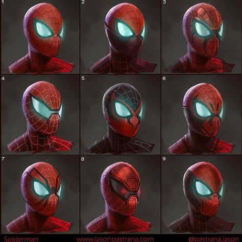 There are so many mask variations for each hero.But I think Logan is the  coolest what about you?-Credit: @pastrana.jason-Turn on post  ....superheronow is sharing instagram posts and you can see pictures video  posts and on this media post page. Spiderman Fanart, All Spiderman, Marvel Concept Art, Spiderman Mask, Spider Men, Spiderman Suits, Bd Art, Spiderman Costume, Iron Spider