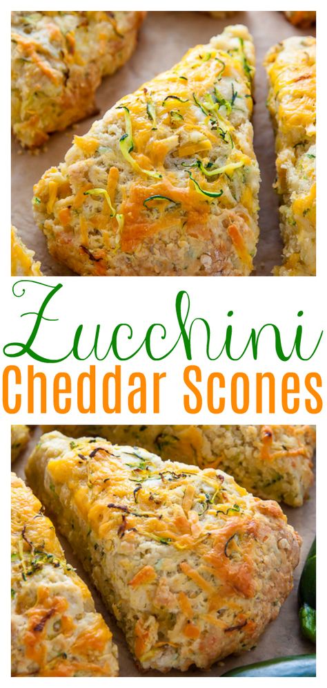 Zucchini Cheddar Scones - Baker by Nature Zucchini Scones Recipe, Zucchini Scones, Savory Scones Recipe, Zucchini Cheddar, Cheddar Scones, Baker By Nature, Savory Scones, Scones Recipe, Scone Recipe