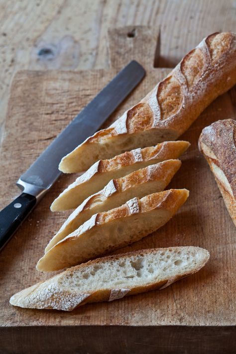 I like to slice baguettes on an angle when making crostini or bruschetta Barefoot Contessa Recipes, Brunch Bread, Ina Garten Recipes, Sliced Baguette, Barefoot Contessa, Nigella Lawson, Paula Deen, Tapenade, Main Page