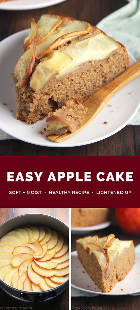 This healthy apple cake recipe is AMAZING — and it’s SIMPLE to make! Truly. Anyone can make this cake! Full of cinnamon, no white sugar, topped with fresh apples… And Greek yogurt makes it really moist! One of my favorite cakes. It’s SO good! (Clean eating, low calorie & great gluten free options too!) Easy apple cake with fresh apples. Healthy apple cake clean eating. Fresh apple cake recipe easy moist. Healthy apple cake recipe greek yogurt. Cinnamon apple cake recipe. Healthy Apple Breakfast Cake, Healthy Birthday Cakes For Adults, Healthy Birthday Dessert Ideas, Healthy Easy Birthday Cake, Healthy Recipes Using Apples, Greek Yogurt Apple Cake, Healthy Bday Cake, Healthy Apple Cake Recipes Greek Yogurt, Low Calorie Apple Cake