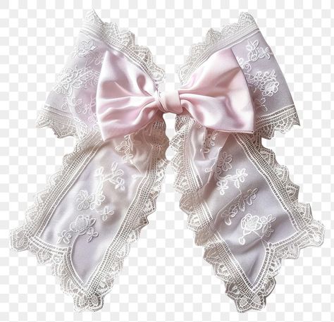 Coquette Lace Png, Lace Transparent Png, Ribbon Png Aesthetic, White Bow Aesthetic, White Bow Png, Lace Png, Dr Belongings, Pfp Frame, Lace Ribbon Bow