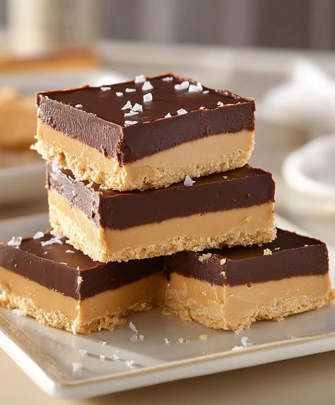 No-bake Peanut Butter Buckeye Bars Recipe - avarecipes.com No Bake Buckeye Bars Recipe, Buckeye Bites Recipe, No Bake Buckeye Bars, Buckeye Bars Recipe Easy, Peanut Butter Cookie Bars Recipes, Peanut Butter Chocolate Recipes, Buckeye Bark Recipe, Peanut Butter Bars No Bake, Buckeye Bark