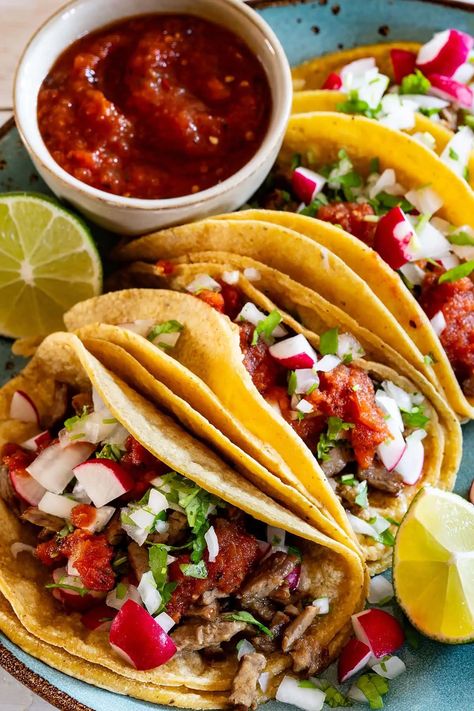 Leftover Steak Tacos With Roasted Chipotle Salsa Steak For Tacos, Guacamole Sauce, Chipotle Tacos, Chipotle Salsa, Roast Steak, Leftover Steak, Taco Ingredients, Steak Tacos, Chipotle Sauce