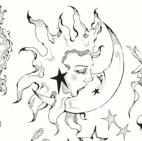 Sun Moon Tattoo, Paris Tattoo, Dot Tattoos, And July, Arte Sketchbook, Simplistic Tattoos, Tattoo Design Drawings, Creative Tattoos, Sun And Moon