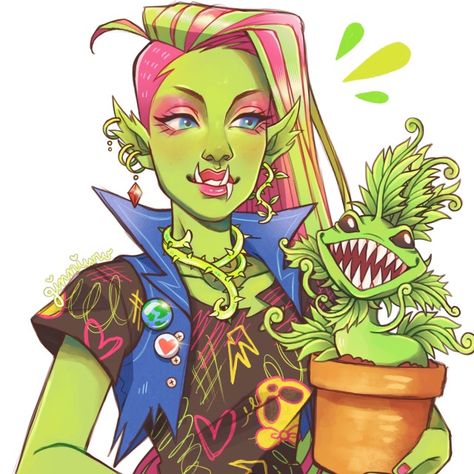 Venus Mcflytrap, Plant Monster, Monster High Pictures, Moster High, Anime Monsters, Monster High Art, Monster High Characters, Creating Characters, High Art