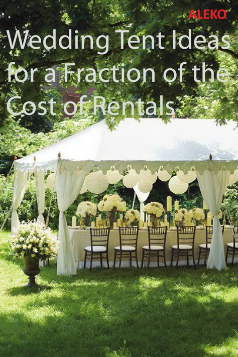 Cheap Wedding Tent Ideas, Wedding Tent Curtains, Outdoor Wedding Tent Alternatives, Diy Backyard Tent Ideas, Diy Outdoor Tent Canopy, Build Your Own Wedding Tent, Tent Wedding Ideas Backyard, Diy Tent For Wedding, Pop Up Tent Wedding Decor