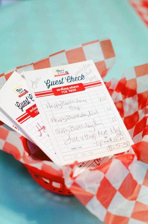 50's Diner Soda Shop Retro Birthday Party Birthday Party Ideas | Photo 31 of 32 | Catch My Party Soda Shop Party, Retro Birthday Party, Grease Party, 50s Theme, 50s Theme Parties, Retro Birthday Parties, Sock Hop Party, 50's Diner, Diner Party