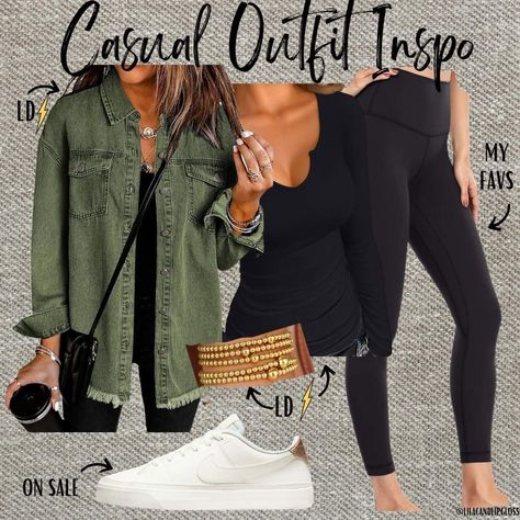 Fall Jeans And Sneakers Outfit, Weekend Sports Mom Outfits Summer, Jeans And Sneakers Outfit Casual, Olive Shirt Outfit, White Sneaker Outfits Women, Comfy Mom Outfits, Outfits Leggins, Trendy Outfit Ideas, Fall Outfit Ideas