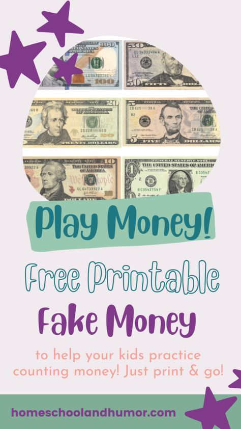 Diy Play Money Free Printable, Fake Play Money Free Printable, Free Money Printables, Money Identification Activities, Classroom Money Template Free Printable, Dollar Bill Template Free Printable, Money Placeholder Printable, Learning Money For Kids Free Printable, Free Printable Money Templates