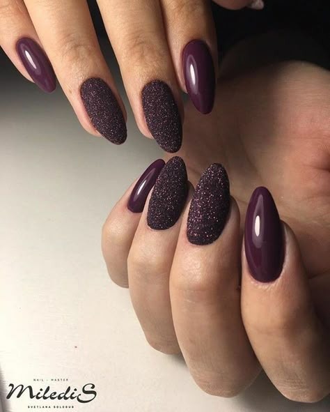 Ongles Gel Violet, Plum Nails, Shellac Nails, Dipped Nails, Fancy Nails, Chic Nails, Purple Nails, Gorgeous Nails, Perfect Nails