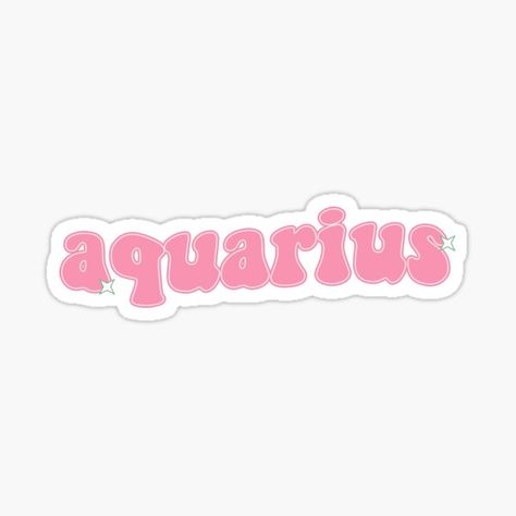 Aquarius Sticker, Aquarius Sign, Pink Sparkly, Perfect Birthday Gift, Good Notes, Perfect Birthday, Glow Up?, Laptop Stickers, Cute Pink