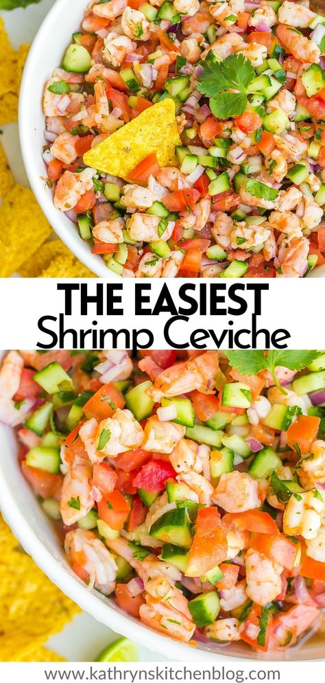 Civeche Recipe, Easy Shrimp Ceviche Recipe, Ceviche Recipe Mexican, Easy Shrimp Ceviche, Shrimp Ceviche Recipe, Ceviche Recipe, Shrimp Ceviche, Shrimp Recipes Easy, Easy Shrimp