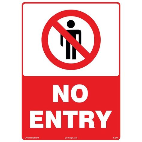 No Entry Sign, Open & Closed Signs, No Entry, Modern Christmas Ornaments, Entry Signs, Bold Type, Kitchen Stickers, Blank Sign, Lunch Room