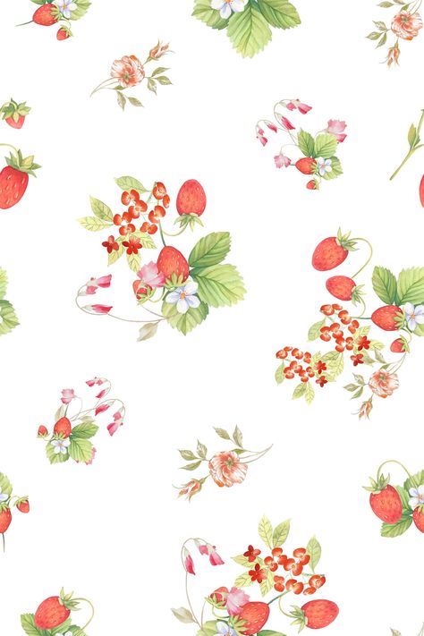 Strawberries Laptop Wallpaper, Minimalist Strawberry Wallpaper, Strowbary Wallpaper, Cherry And Strawberry Wallpaper, Strawberry And Flower Wallpaper, قلادات متدلية, Phone Wallpaper Boho, Cute Iphone, Ipad Background