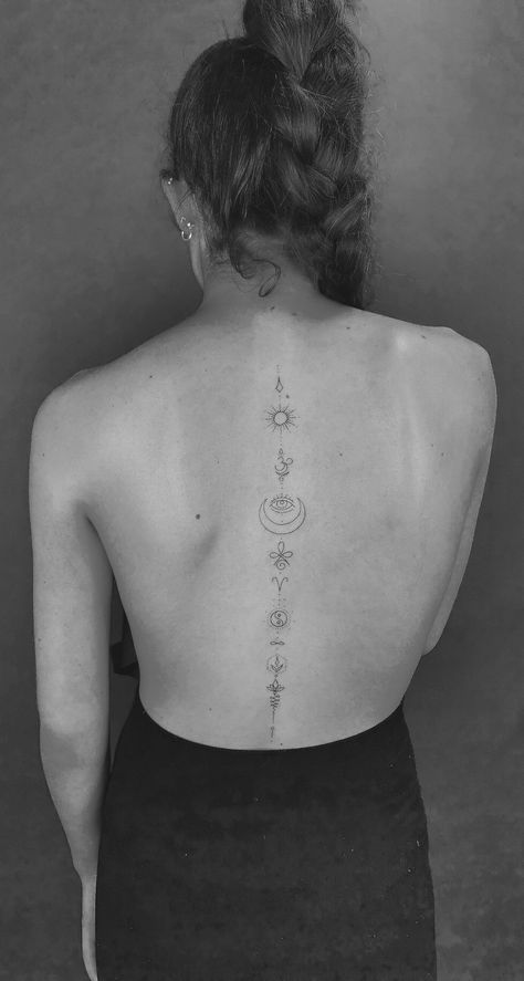 Spine tattoo idea for women @becca.mills.tattoos Spinal Fusion Scar Tattoo, Spinal Cord Tattoo, Spine Tattoo Ideas For Women, Spine Tattoo Ideas, Awareness Tattoo, Spinal Fusion, Scar Tattoo, Neck Tattoos Women, Neck Tattoos