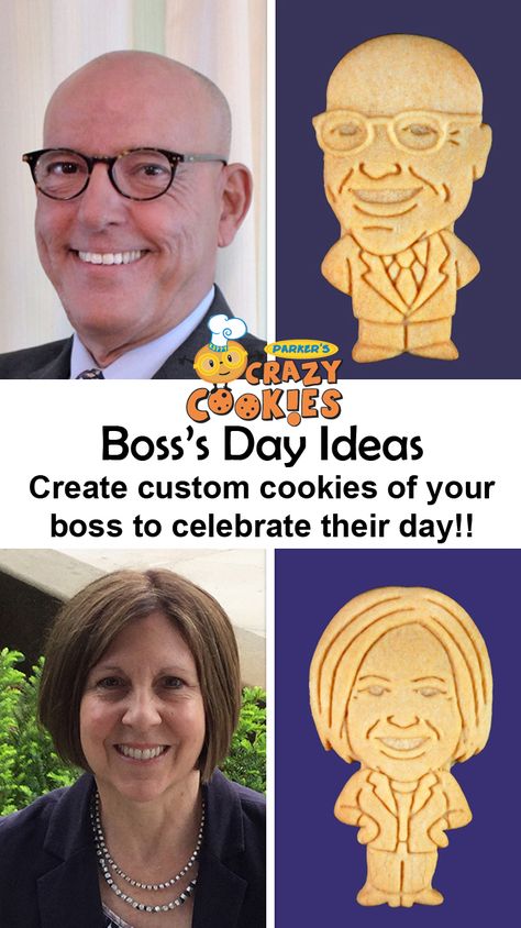 Throw the best Boss Day Party ever with custom cookies of your Boss!! Nothing can be more fun then munching on animal cracker like cookies of your boss to celebrate Boss's Day!! Discover the magic at www.parkerscrazycookies.com. As seen on the Food Network Channel and the Today Show! Boss's Day Decoration Ideas, Boss's Gifts, Boss’s Day Gift Ideas, Boss Day Gift Ideas Men, Boss Day Ideas, National Bosses Day Ideas, Boss Appreciation Ideas, Bosses Day Ideas, Bosses Day Gift Ideas Offices